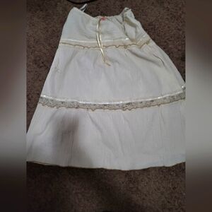 Yes Vintage Cream colored sequin lace skirt or dress